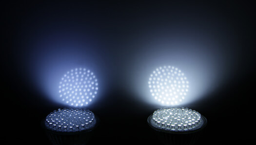 led bleutée