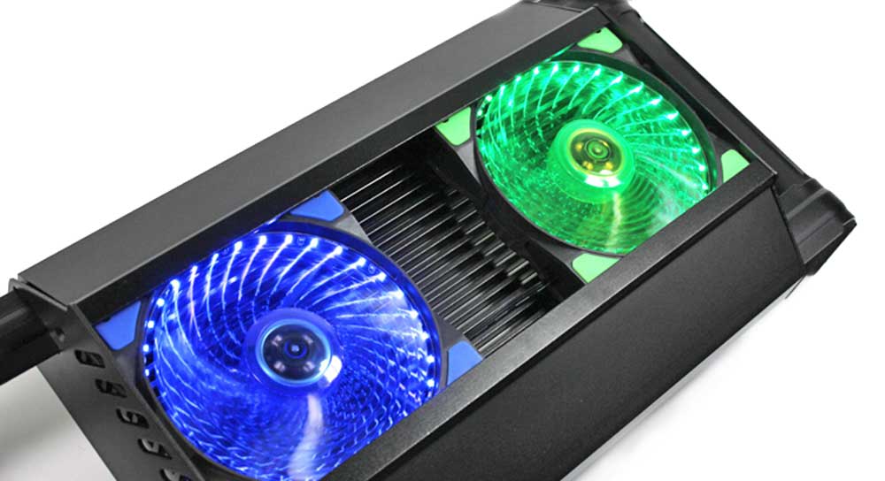 Ventilateur Dyna Cooler couleur vert bleu