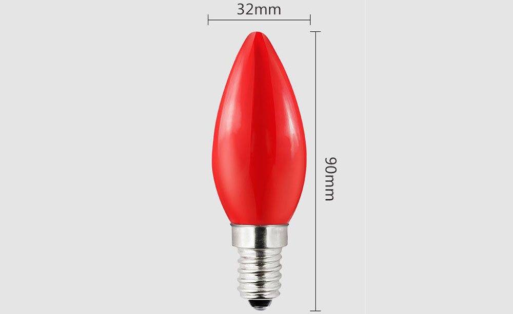 Ampoule flamme à culot E14 couleur éclairage rouge 230 volts