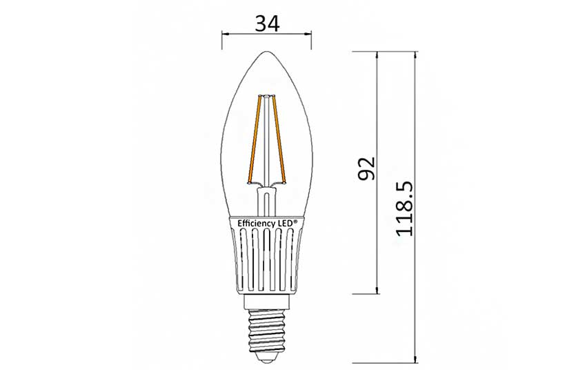 Ampoule Flamme Filament LED culot E14