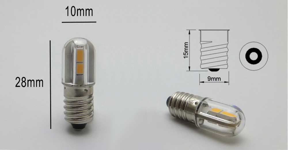 Ampoule-E10 quatre LED SMD 2835