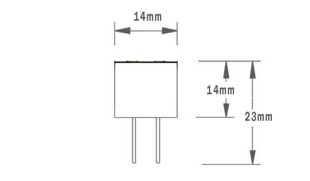 Ampoule G4 ISA dimension