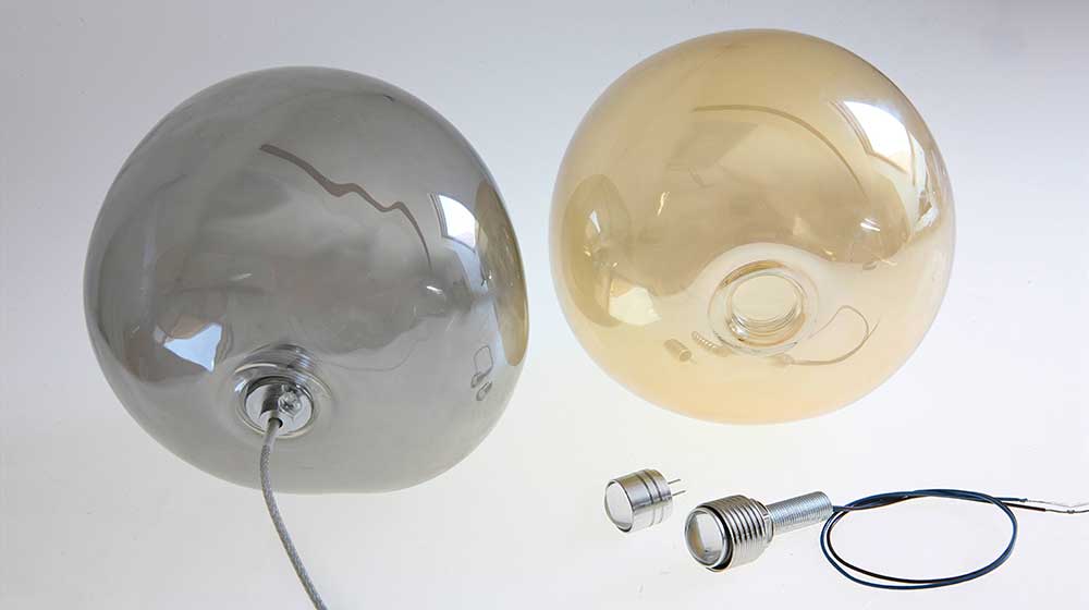 Ampoule LED à culot G4 - LED COB avec lentille sphèrique sur verrerie