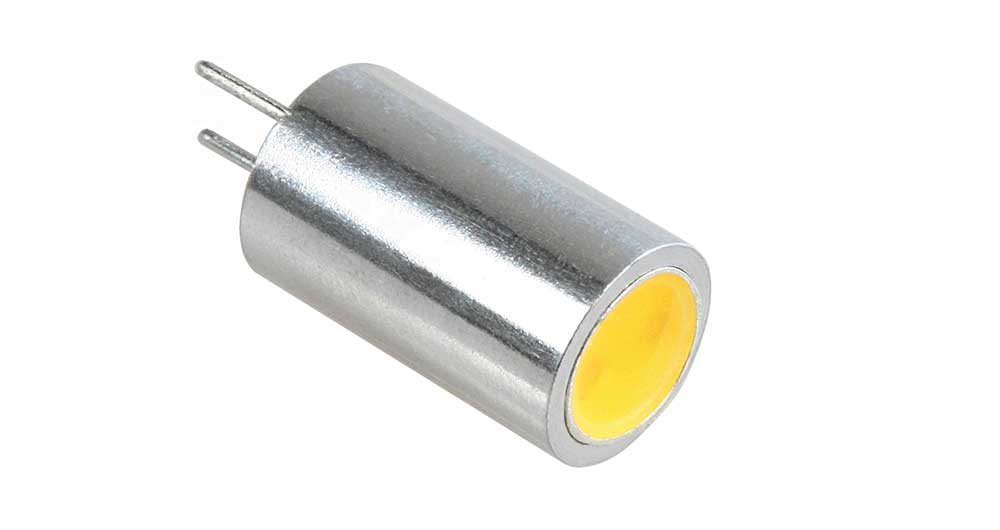 Ampoule LED à culot G4 en 12 volts  avec une LED COB de 2 watts