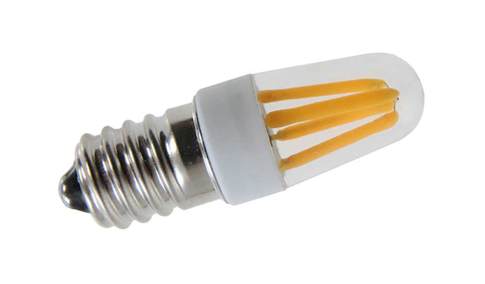Ampoule LED E14 quatre filaments LED dimmable 2.5 watts-230 Volts