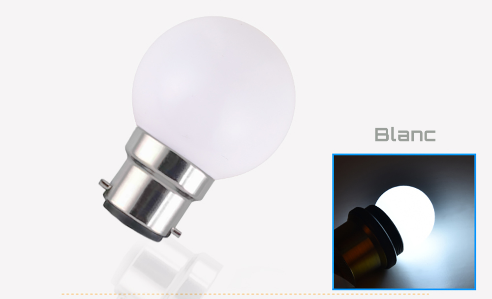 Ampoule LED sphérique G45 à culot B22 couleur d'éclairage blanc