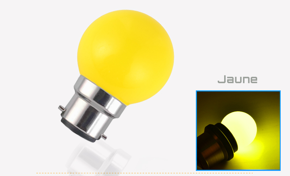 Ampoule LED sphérique G45 à culot B22 couleur d'éclairage jaune