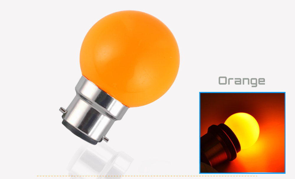 Ampoule LED sphérique G45 à culot B22 couleur d'éclairage orange