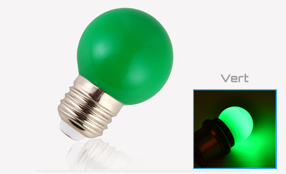 Ampoule LED sphérique G45 à culot E27 couleur d'éclairage verte