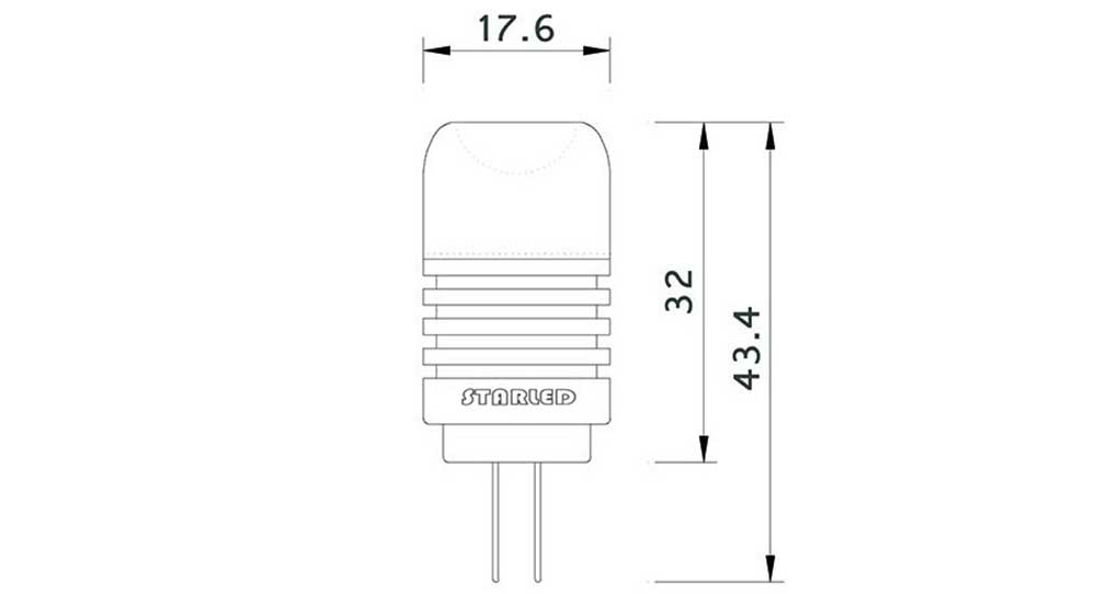 Ampoule LED à culot G4 - 12 volts LED type COB 3 watts couleur dimension