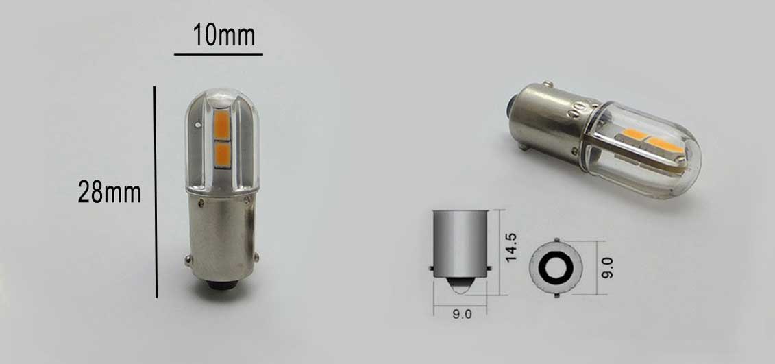 Ampoule LED culot BA9s dimension