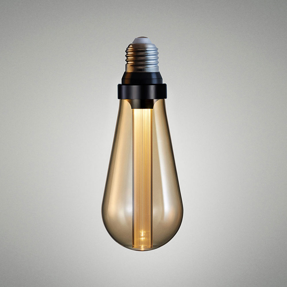 Ampoule LED en format ST64 avec diffuseur optique verre ambre