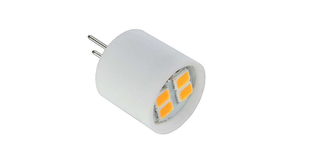 Ampoule LED ISA à culot G4 équipée quatre LED 2835 - 2 watts