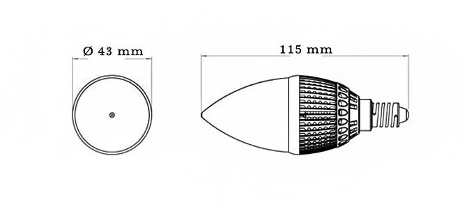 Dimention-E14-4watts-Efficiency-LED