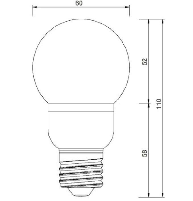 Dimention-E27-39LED-SMD