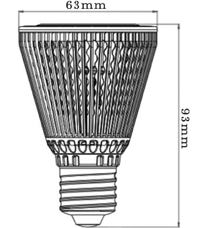 Dimention-E27-PAR20-4LED