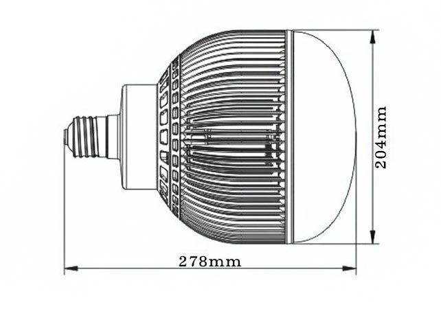 Dimention-E40-71watts-Efficiency-LED