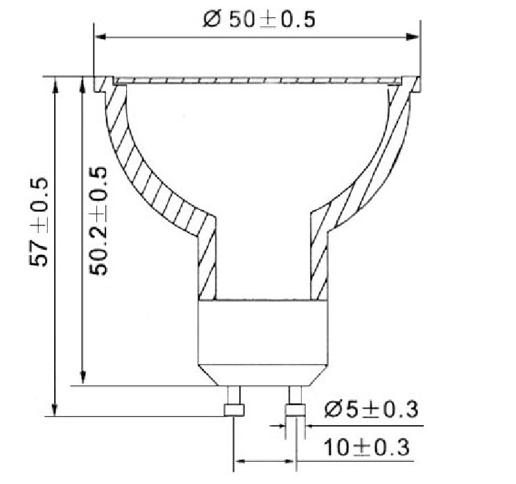 Dimention-GU10-3LED-HIGH-POWER