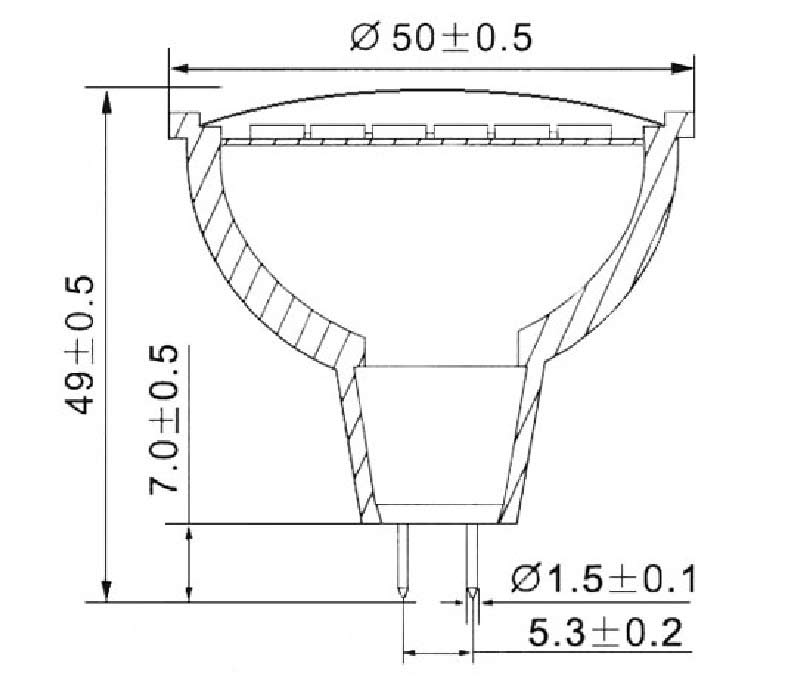 Dimention-MR16-18LED-SMD