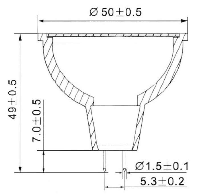 Dimention-MR16-3LED-High-Power