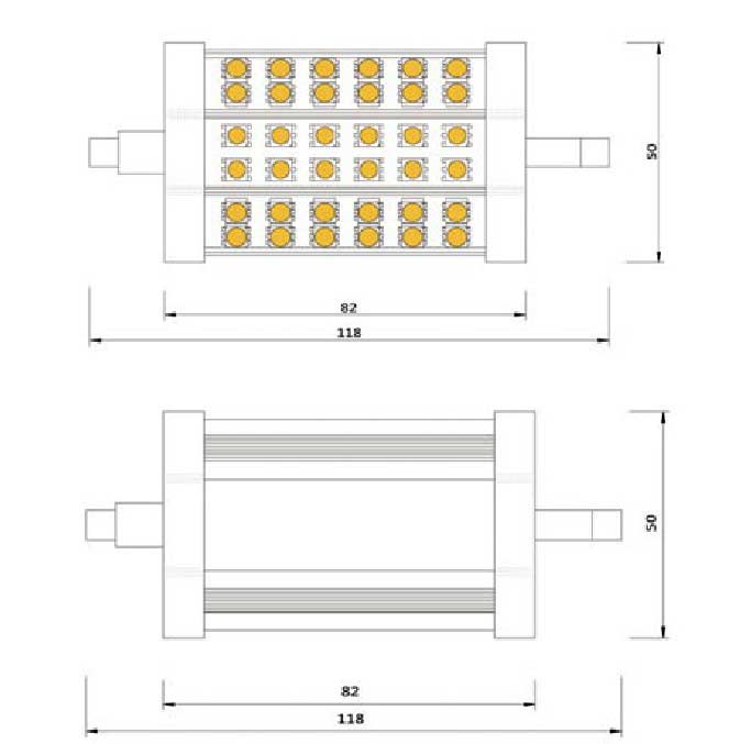 Dimention-R7s-36LED-118mm