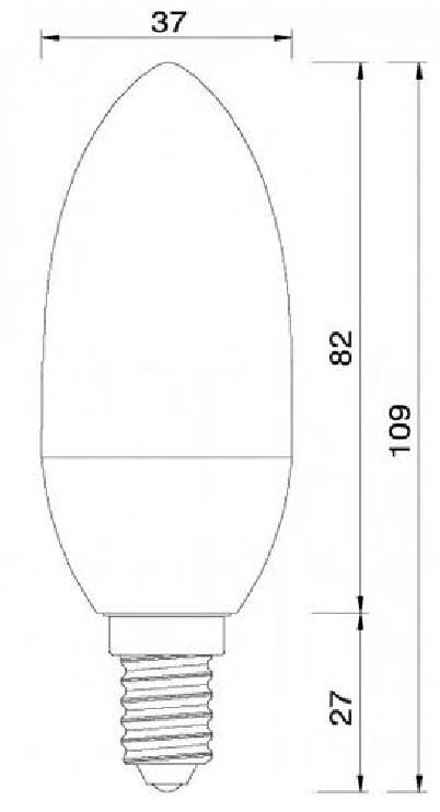 Dimention-ampoule-flamme-E14-21LED-SMD