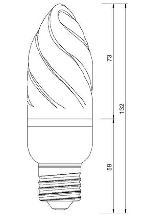 Dimention-ampoule-flamme-torsadee-E27-27LED-SMD