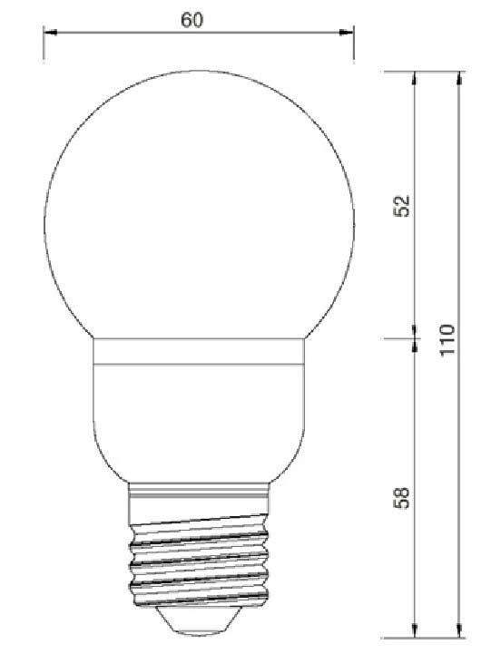 Ampoule sphérique 27 leds SMD E27