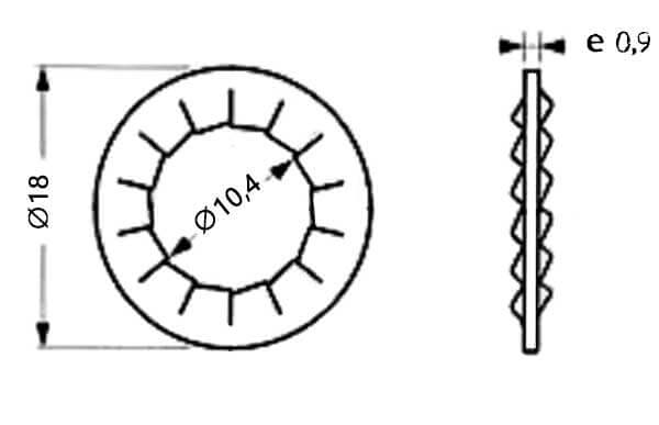 Dimm rondelle M10