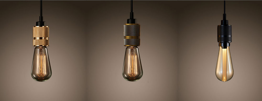 Douille E27 Classic Club massif usinée pour lampe style Edison 3 couleurs  au choix