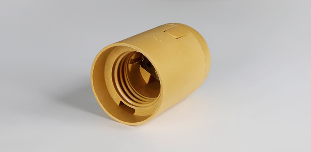 Modifier : Douille à culot E27 en plastique couleur laiton lisse pour lampe équipée d'un cache douille 1