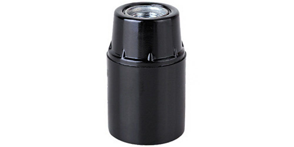 Douille de lampe à culot E12 en bakélite - M10 – couleur noir, pour luminaires en 110 Volts