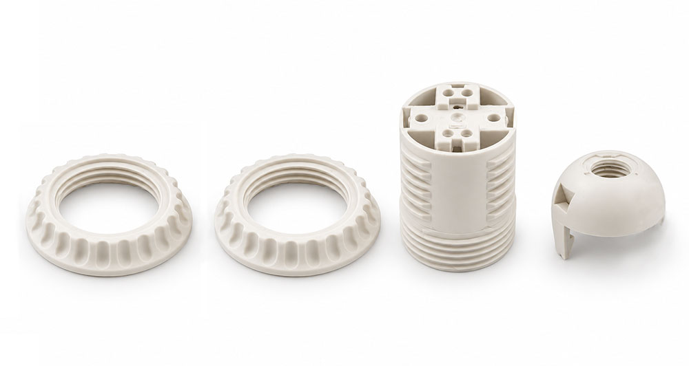 Douille-de-lampe-E27-plastique-blanche-ultra-mince