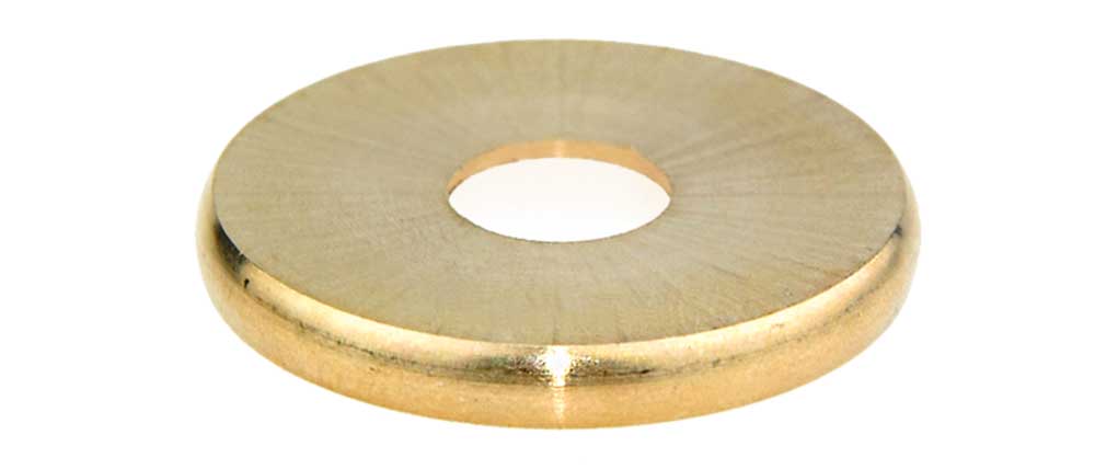 Rondelle laiton avec rebord utilisés pour lustre ou luminaire en laiton.