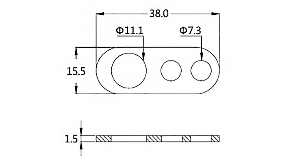 Chape de suspension luminaire-dimension