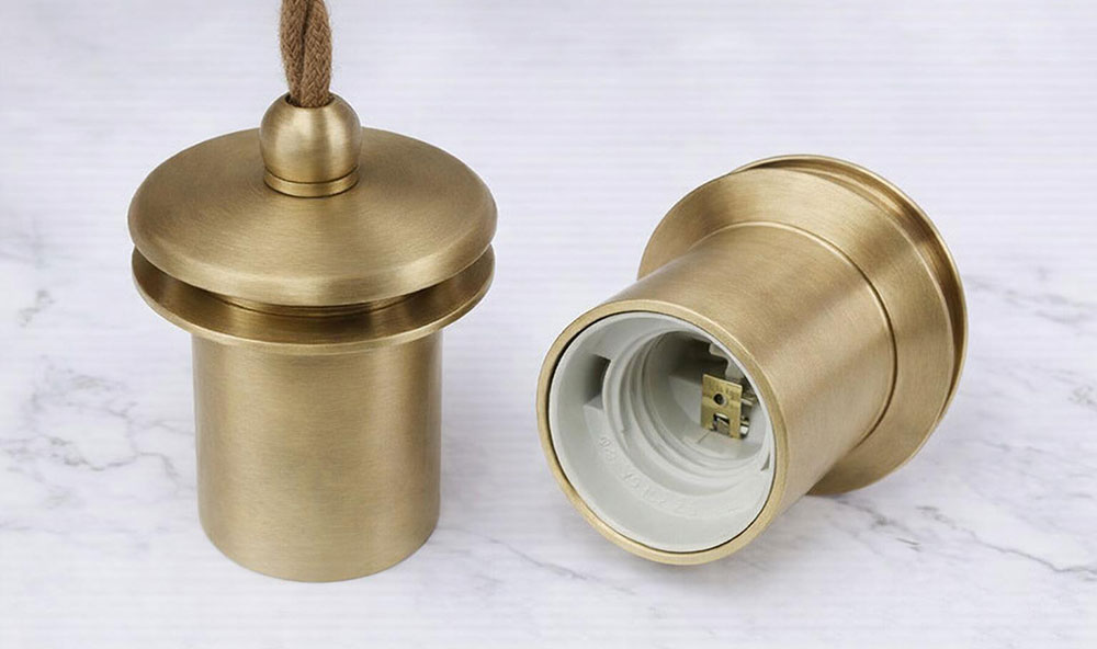 Douille E27 DomeClamp – Système de fixation pour structure décorative suspendu - finition laiton