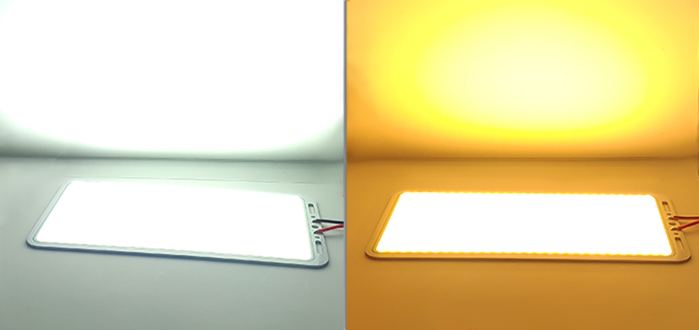 Grande platine LED Chip On Board LED rectangulaire de 100 watts COB blanc et blanc chaud