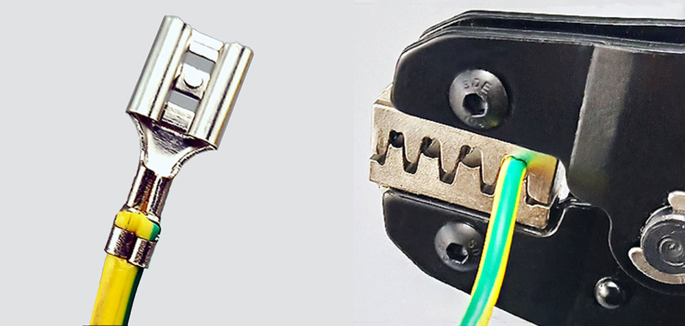 Pince à sertir pour l'assemblage des cosses sur câble électrique de 0.25 à 1.5mm²