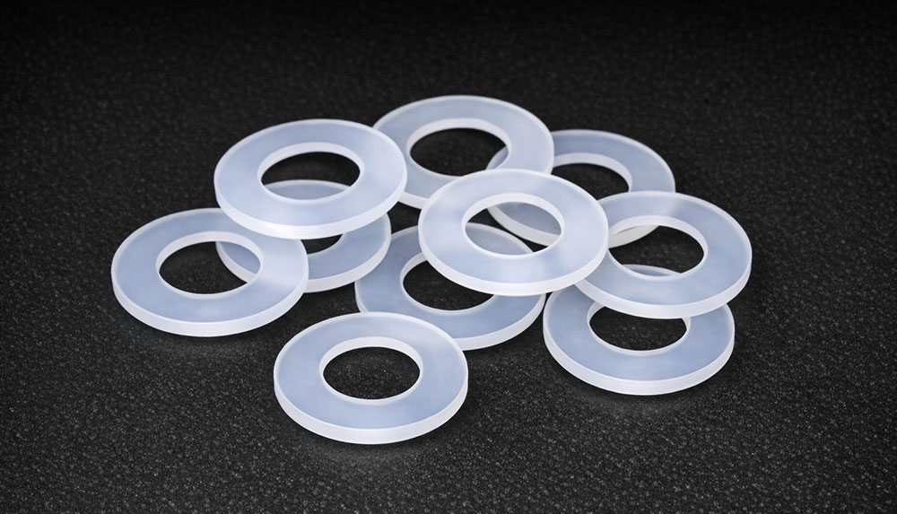 Rondelle de protection en silicone diamètre 30 mm - intérieur 20 mm, épaisseur 2 mm