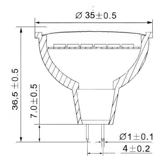 Ampoule MR11 6 LEDs SMD