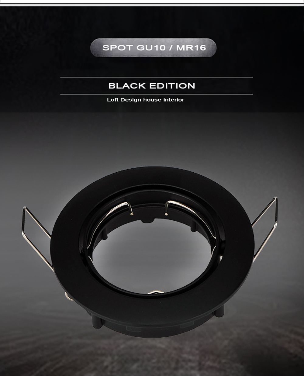 Spot Frontleaf black édition orientable aluminium spot GU10-MR16