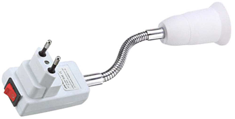 Support ampoule sur prise orientable culot E27 longueur 300-mm
