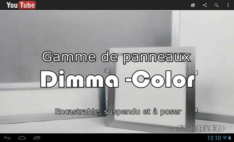 Lien Panneau Dimma Color youtube starled