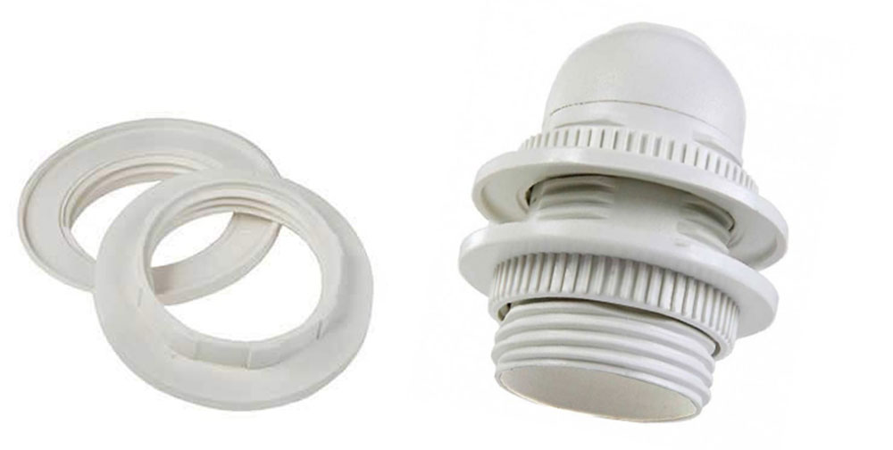 bague plastique blanc E27 in