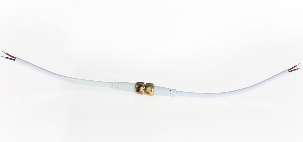 Connecteur étanche IP65 mâle / femelle avec deux câbles et détrompeur