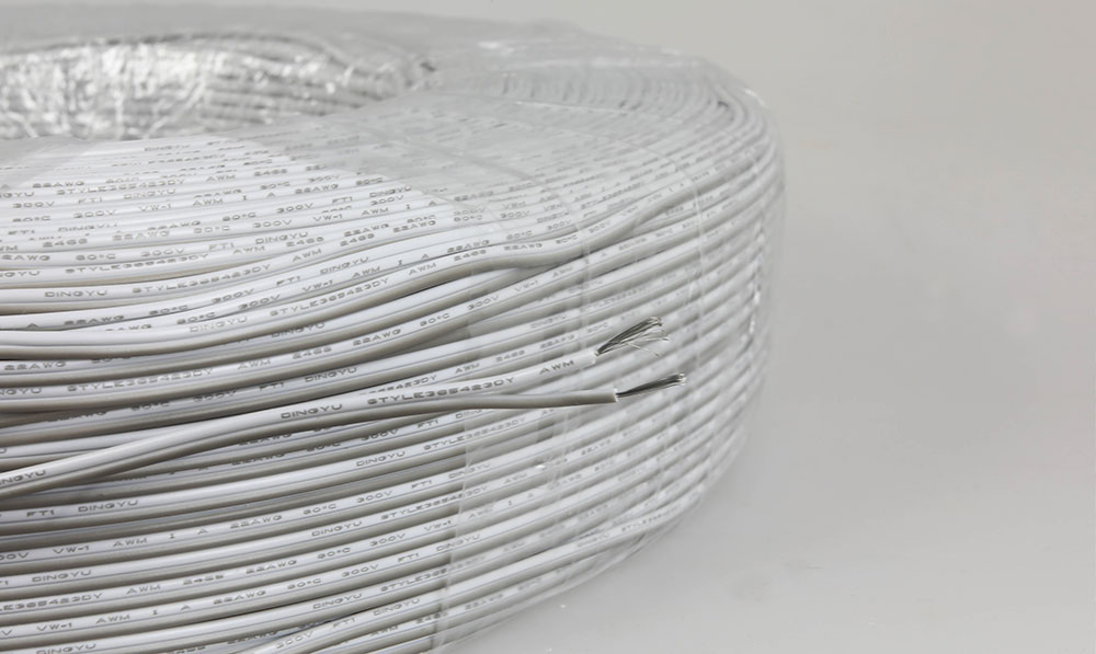 Fil électrique plat gris blanc 0.3mm² AWG22 d'éclinaison d — free download