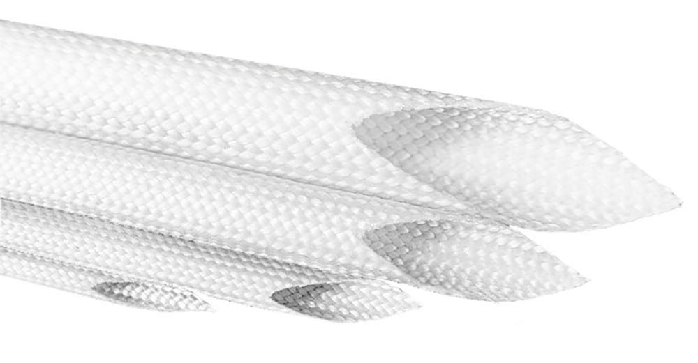 Gaine de protection pour câble couleur blanc - fil de silice et revêtement silicone