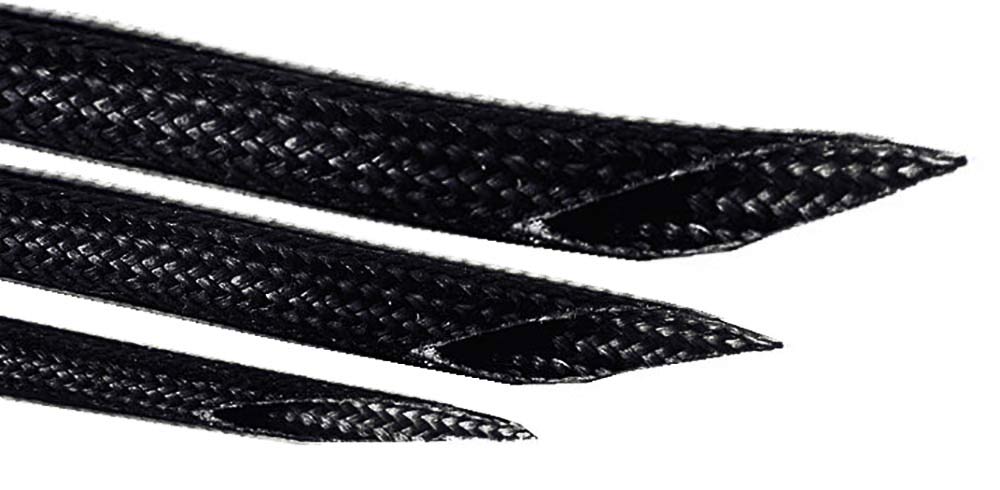 Gaine de protection noir pour câble - fil de silice et revêtement silicone 