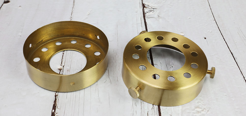 Griffe de suspension en laiton Nora pour verrerie ou céramique Ø70 mm