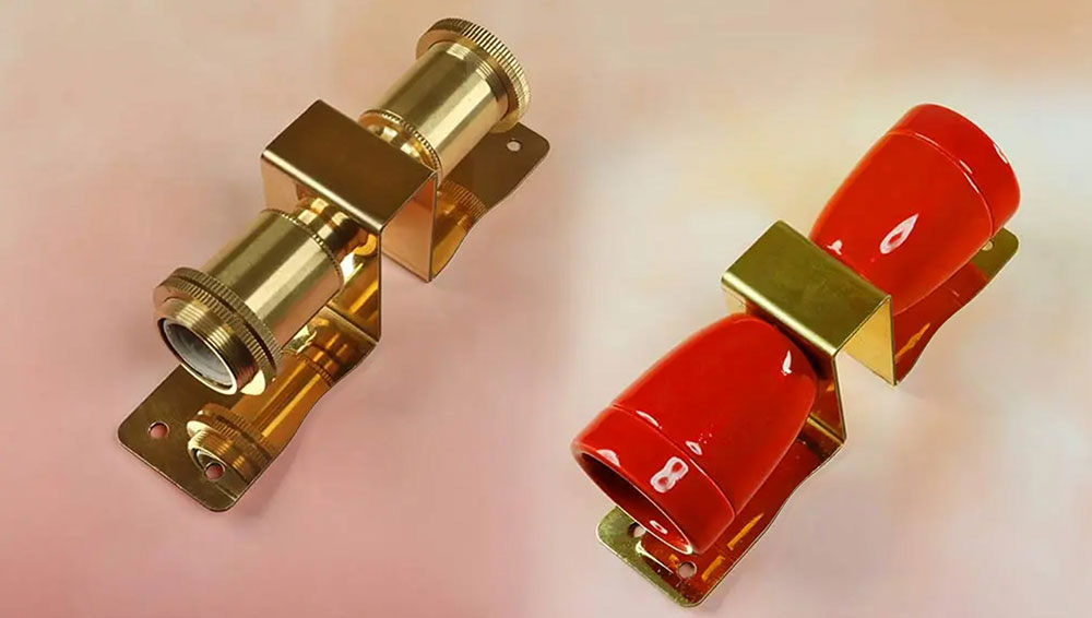 Support en laiton double douille montage superposé pour applique murale de lampe